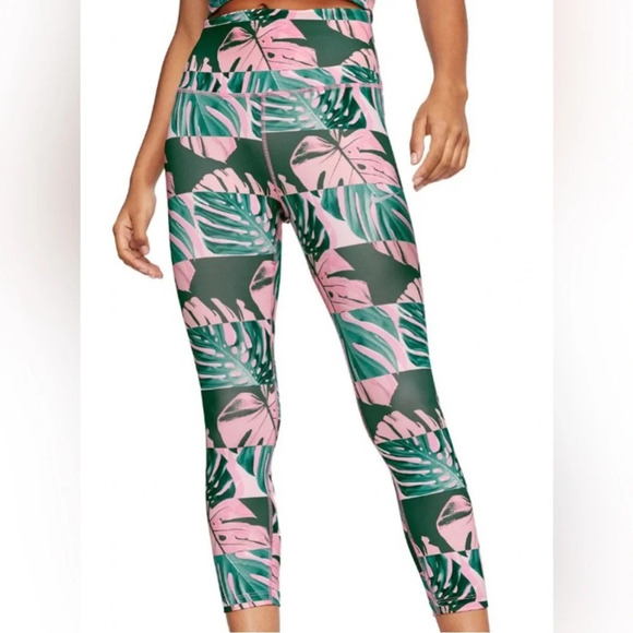 Nike Dri-Fit Women's Printed Botanical Fast Crop Running Legging Sz Small - Picture 2 of 9